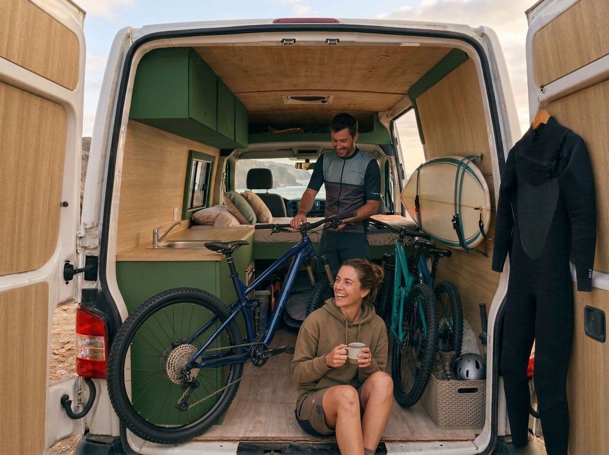 Weekend adventurers (bike, surf, ski) — After