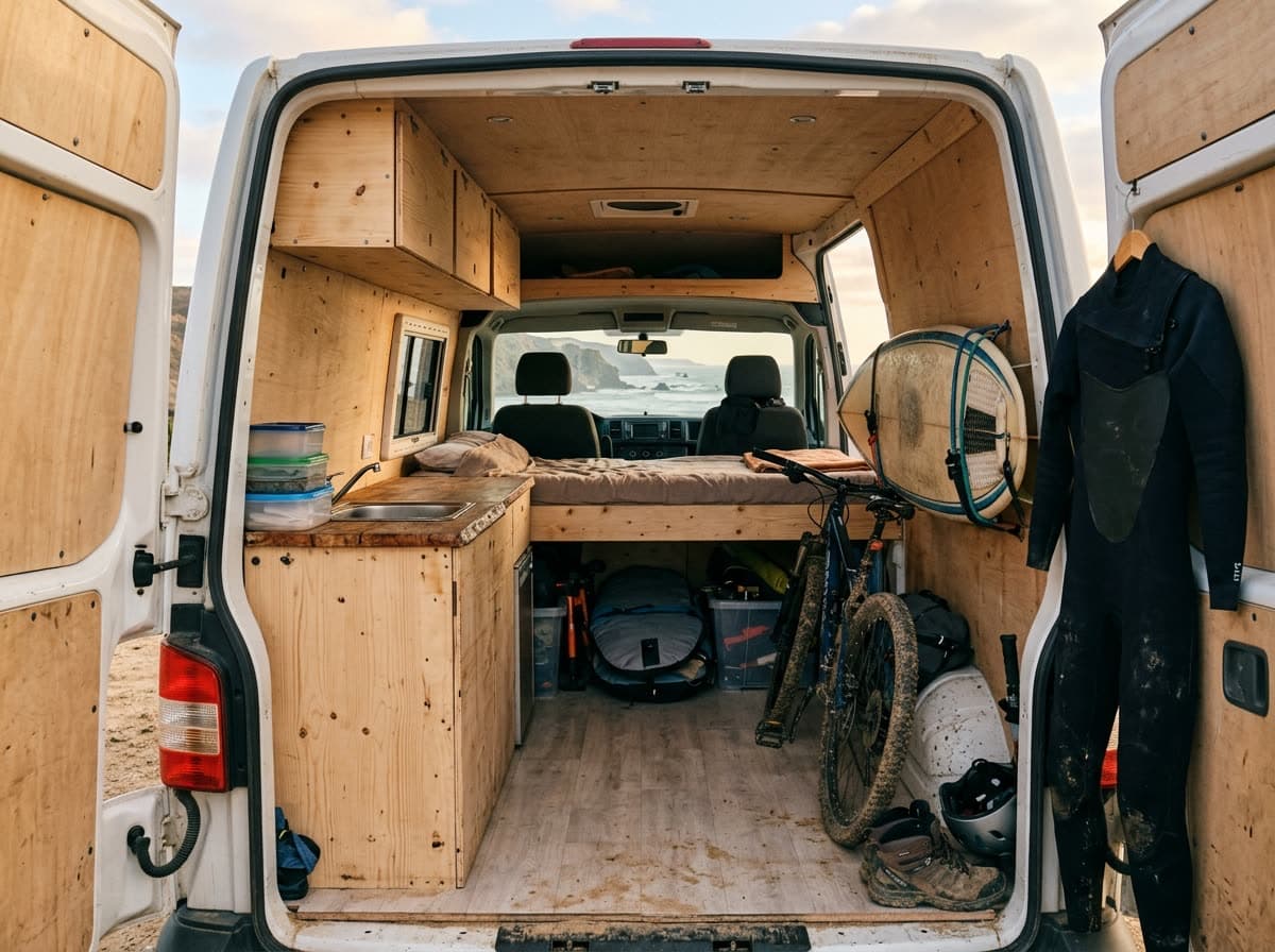 Weekend adventurers (bike, surf, ski) — Before